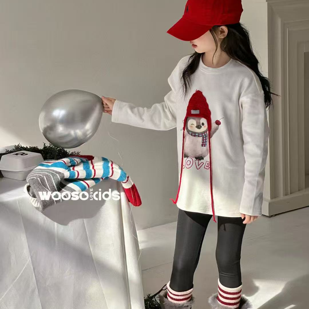 【豪宝贝】2025FW红帽企鹅打底衫绒衫8200