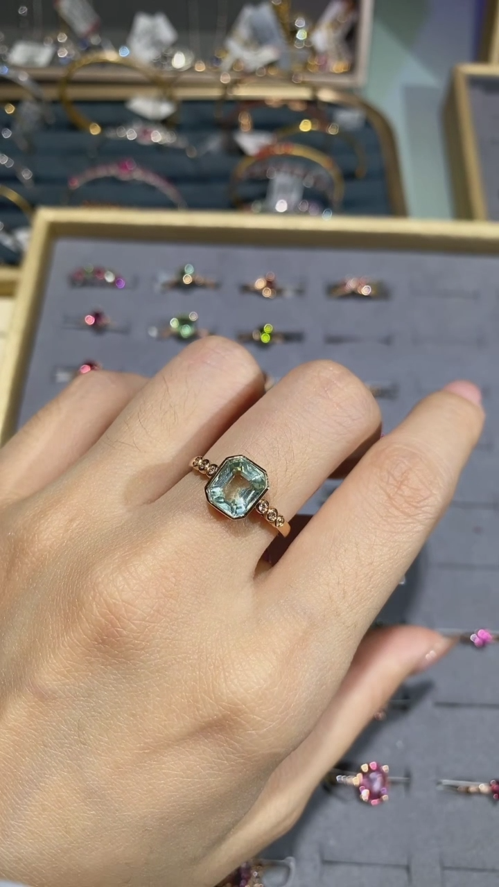 【闪购商品】碧玺戒指18K金镶嵌戒指