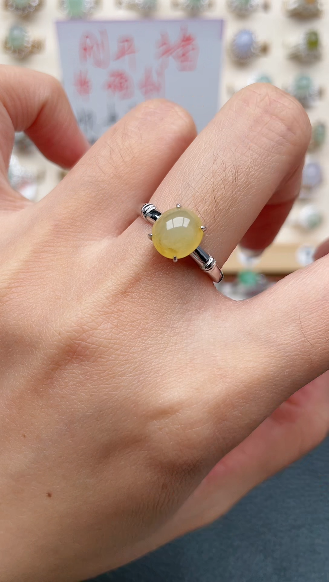 【闪购商品】翡翠戒指银S925镶嵌1111