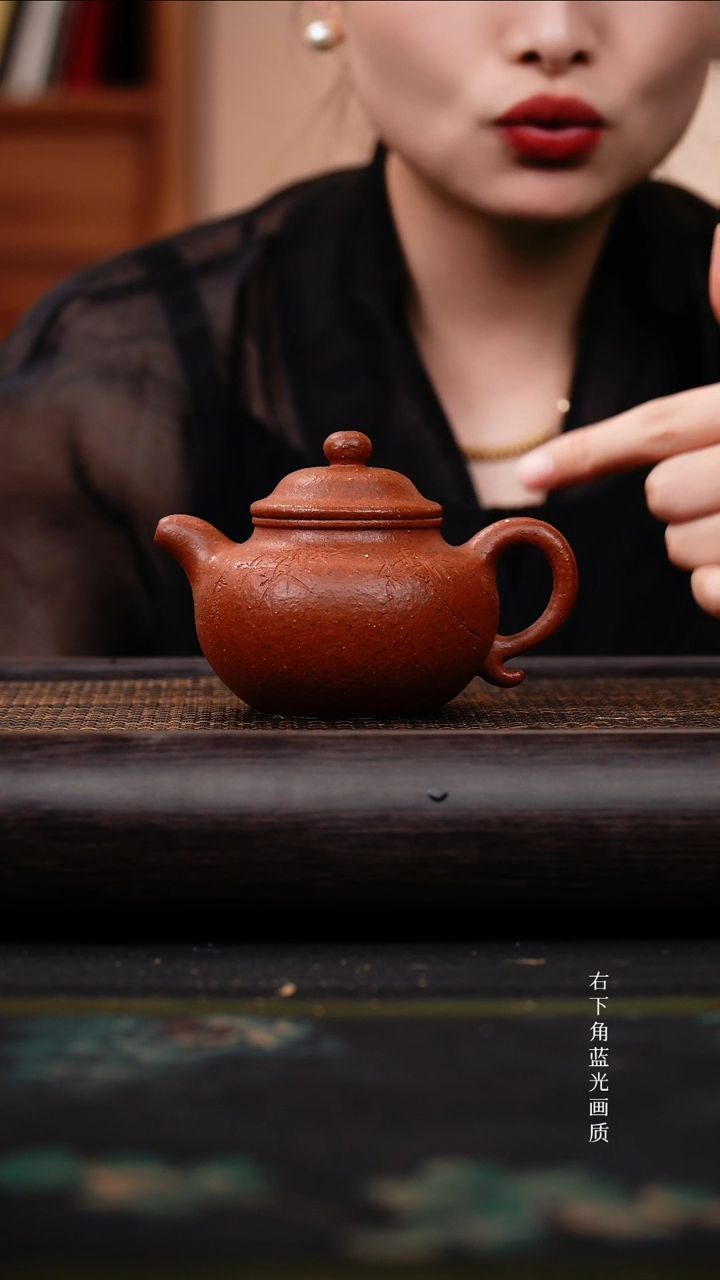 茶壶紫砂老朱泥 莲子 8目 