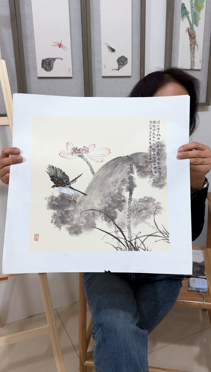 【闪购商品】纸本1山东省工笔画学会副秘书长-陈中林