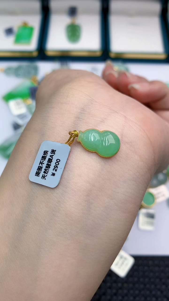 【闪购商品】翡翠颈饰18K金镶嵌            8