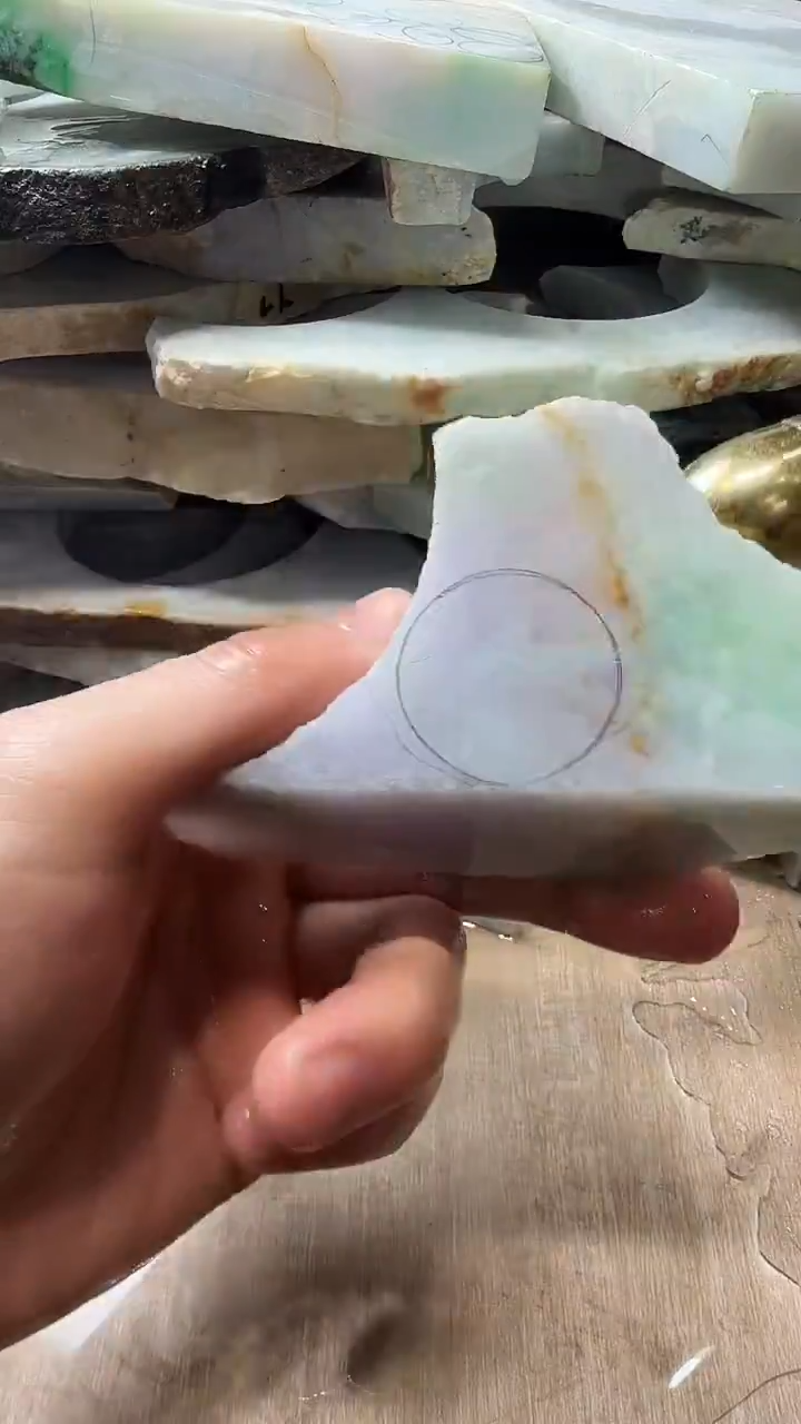 裸石翡翠天然翡翠A货花526