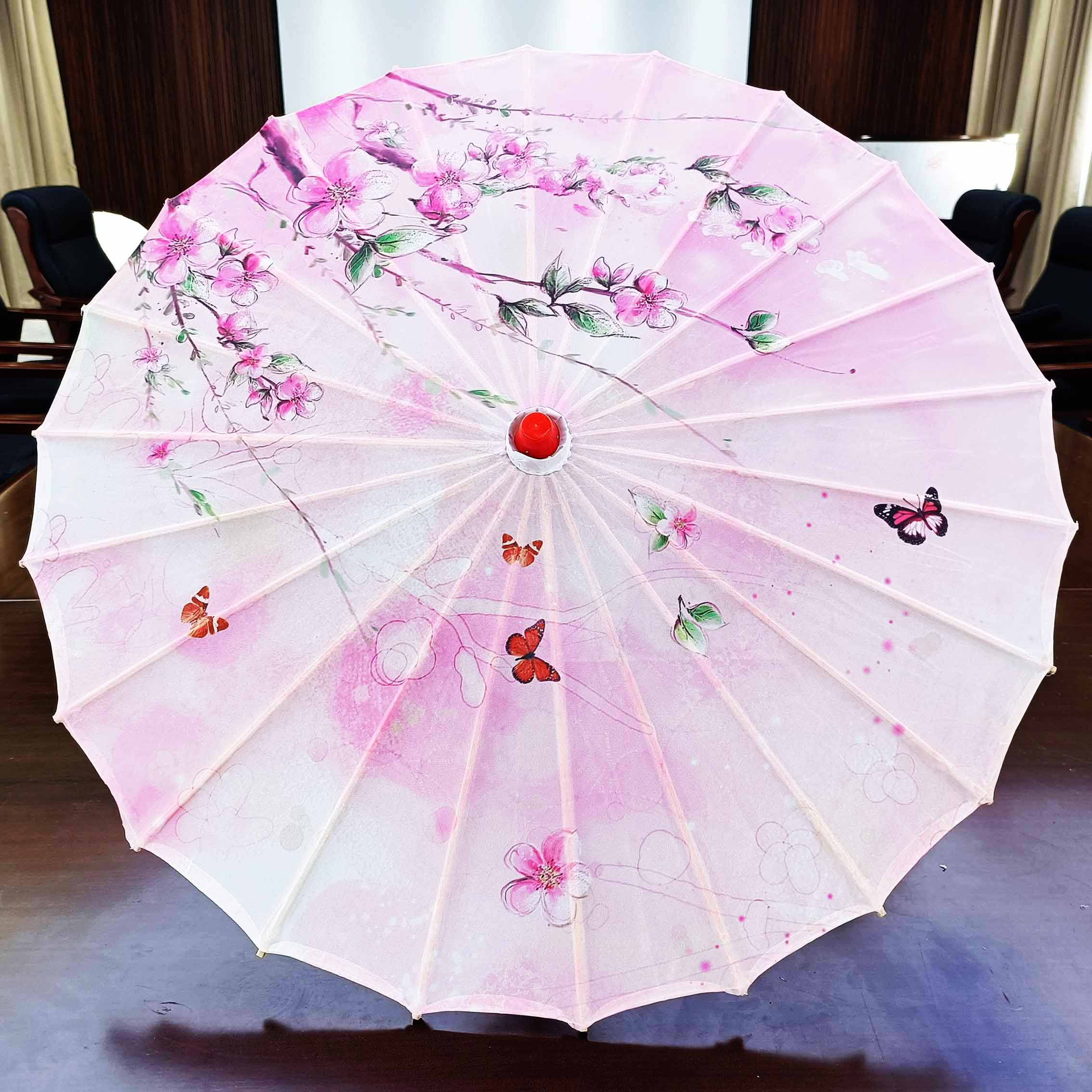油布伞装饰中国风复古风山水画印花类直播专属早1   70cm