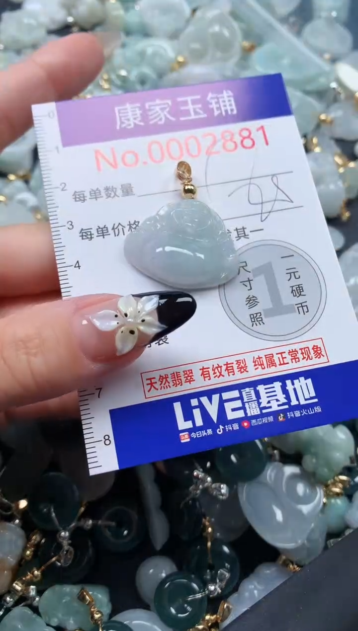 翡翠未镶嵌吊坠(不含链)2881