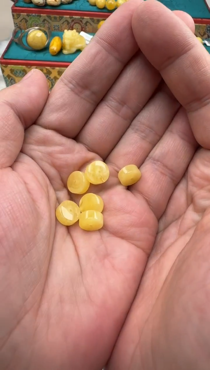 琥珀未镶嵌珠宝奇石9+隔片配饰6片 HZ039