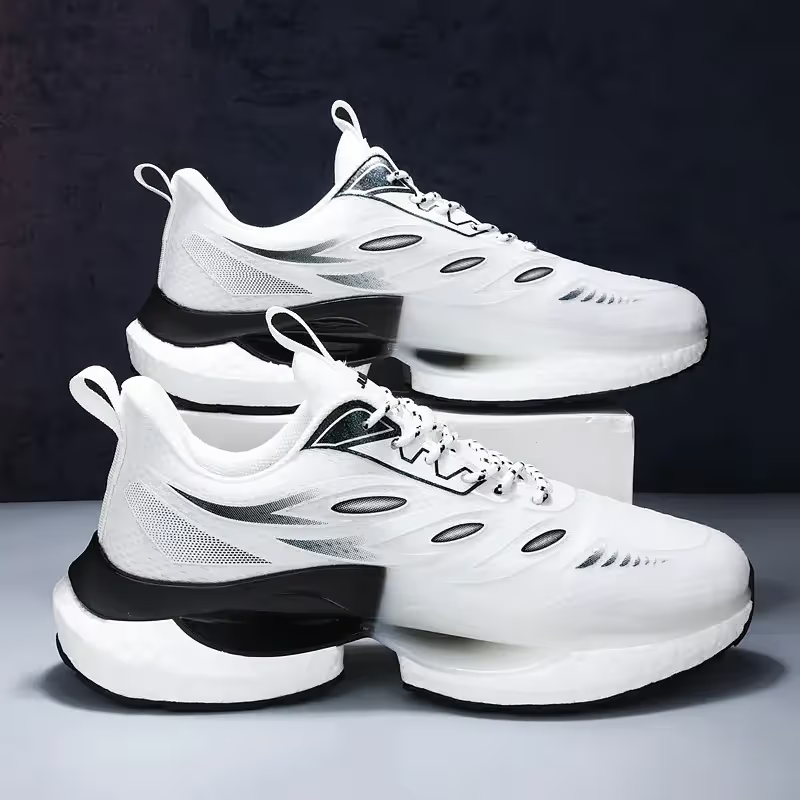 总新款男女款透气爆米花柔软轻跑运动男女休闲百搭运动鞋高弹时尚