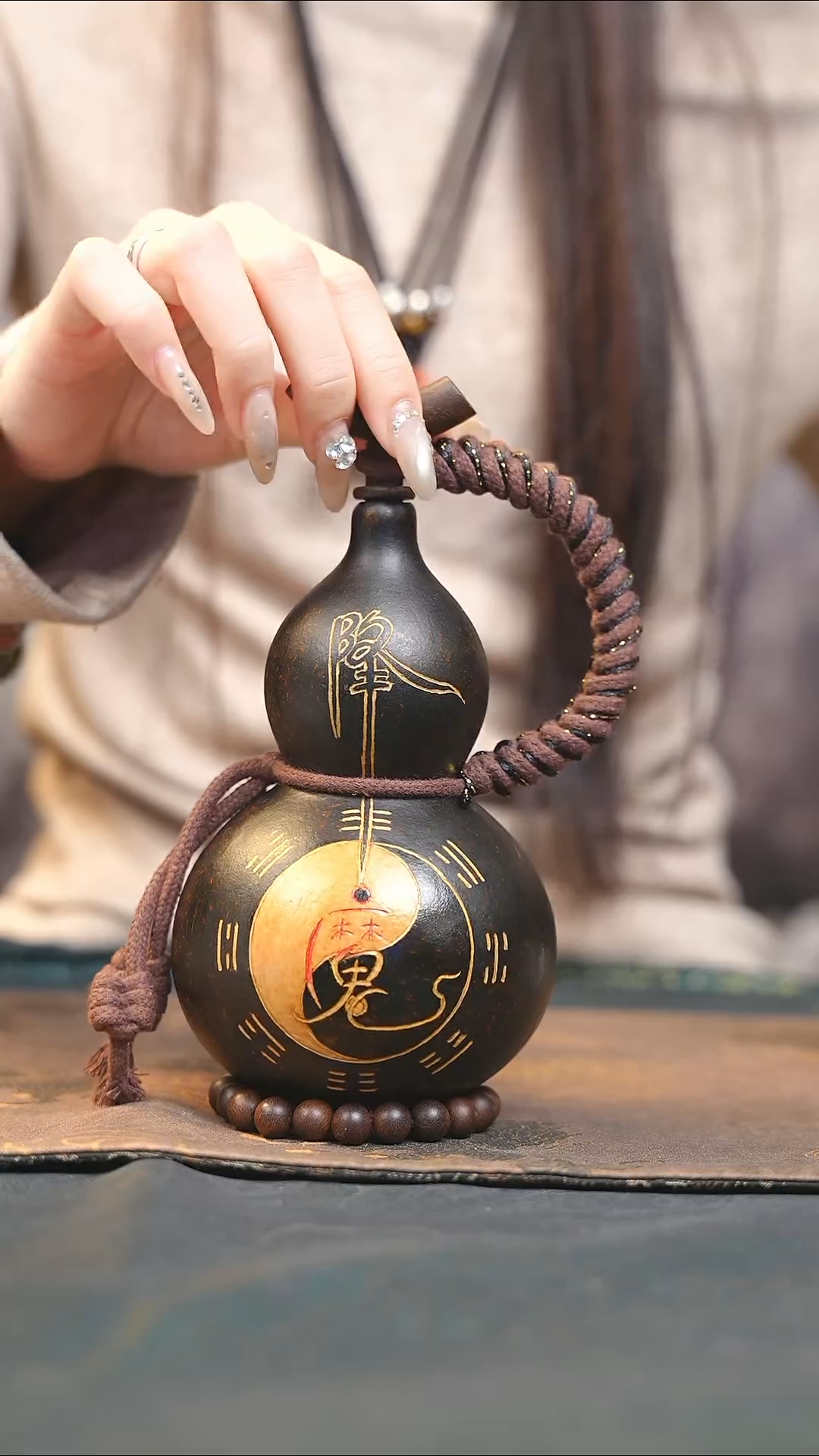 【闪购商品】XU151大漆酒葫芦不包手串及旋转底座