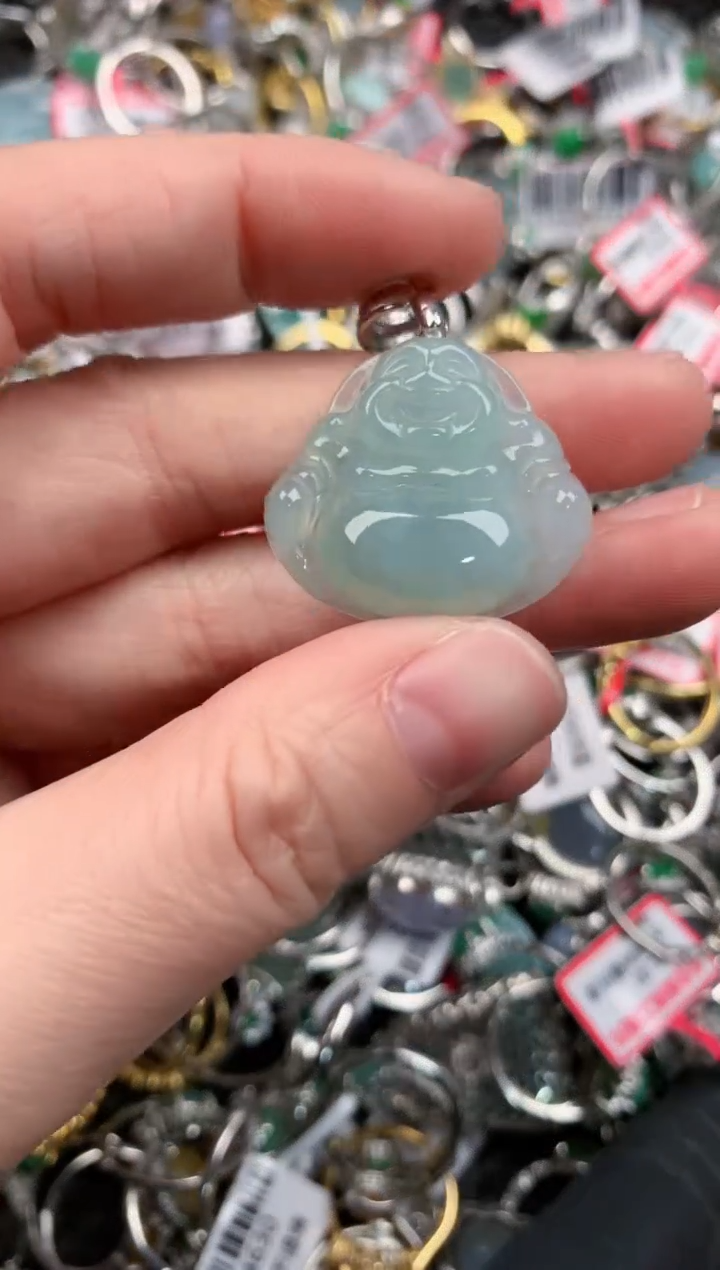 银S925镶嵌戒指翡翠10                  1