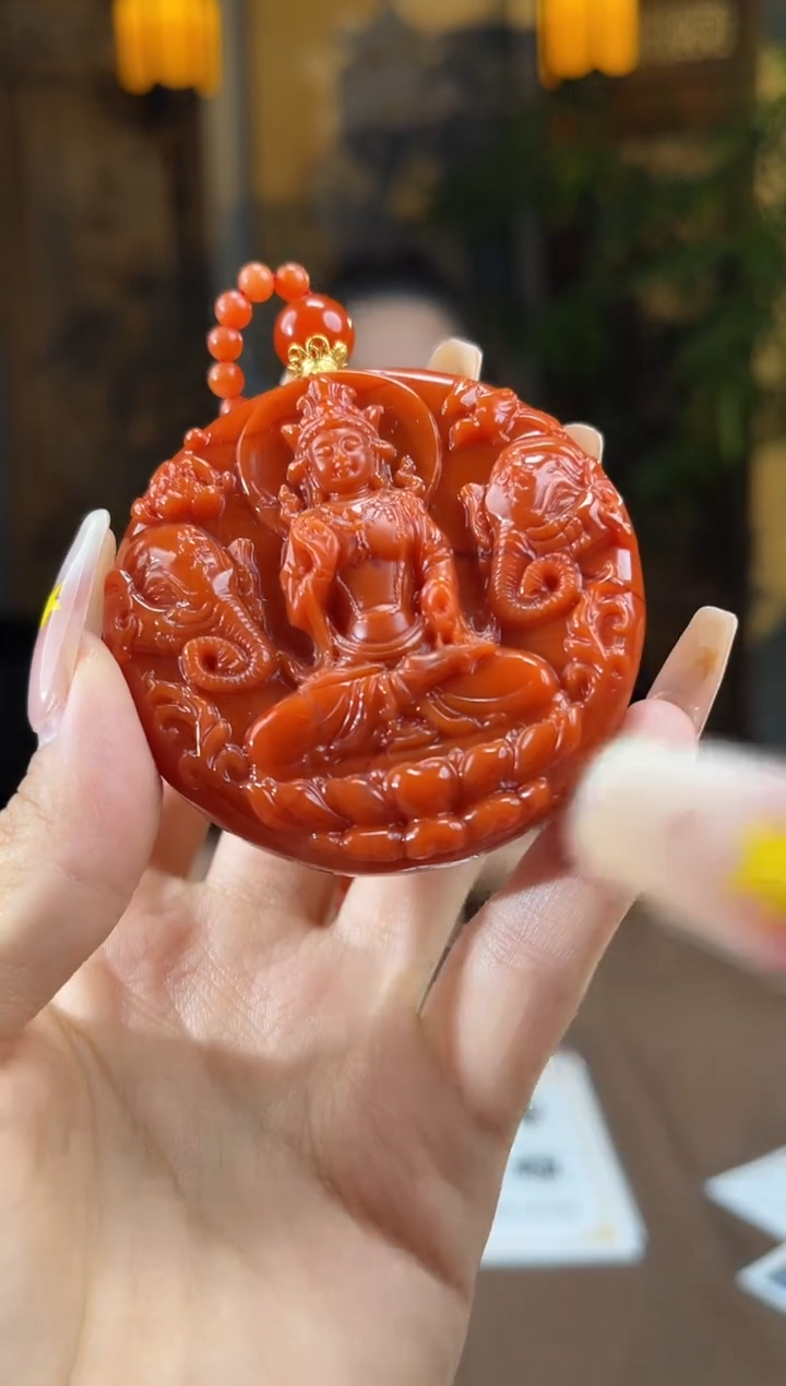 南红玛瑙未镶嵌颈饰S070