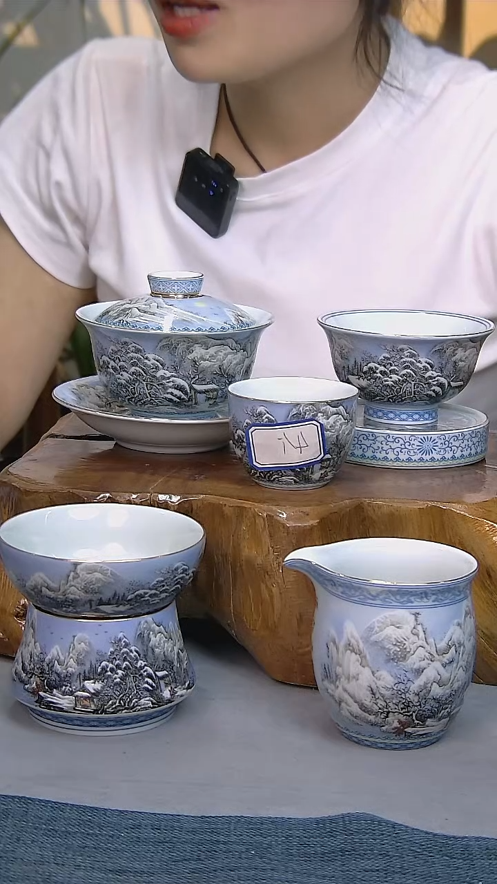 9件套陶瓷茶具家用简装系列 