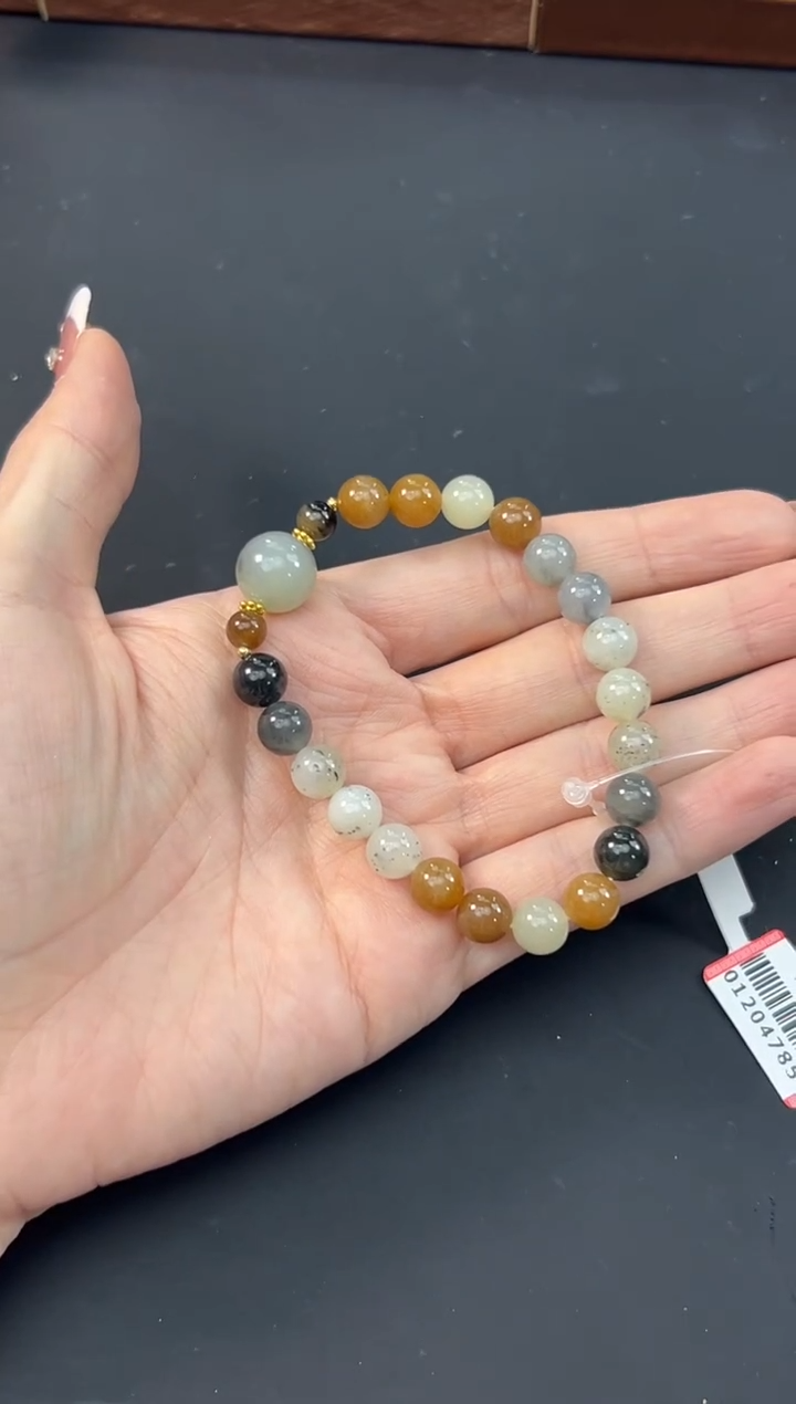 【闪购商品】和田玉手串未镶嵌若羌微色差卡8手串