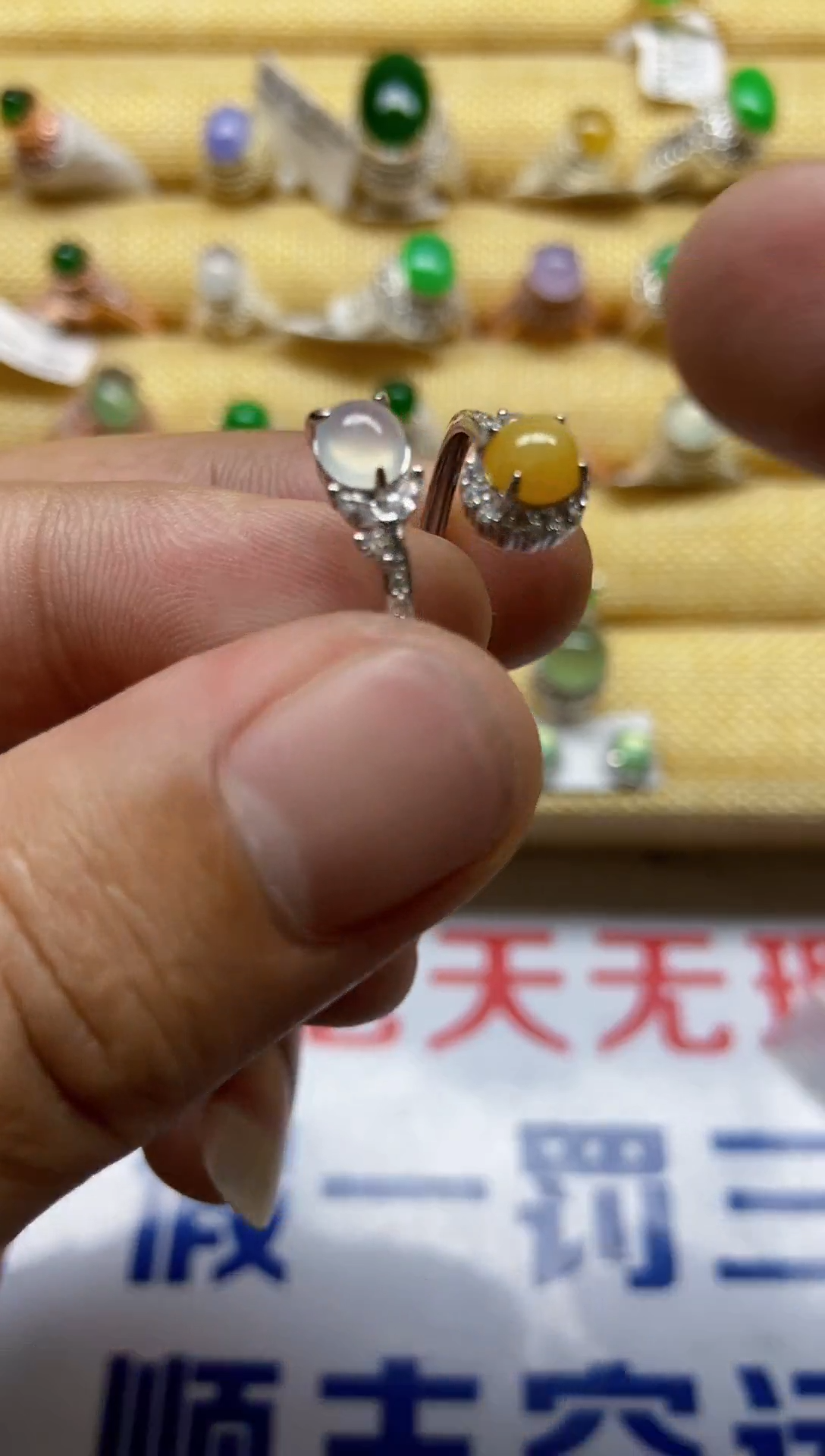 【闪购商品】翡翠戒指银S925镶嵌0000