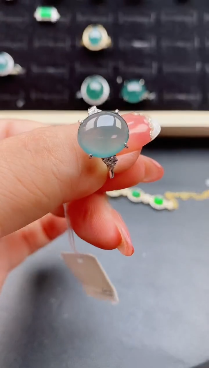 【闪购商品】翡翠戒指银S925镶嵌1212