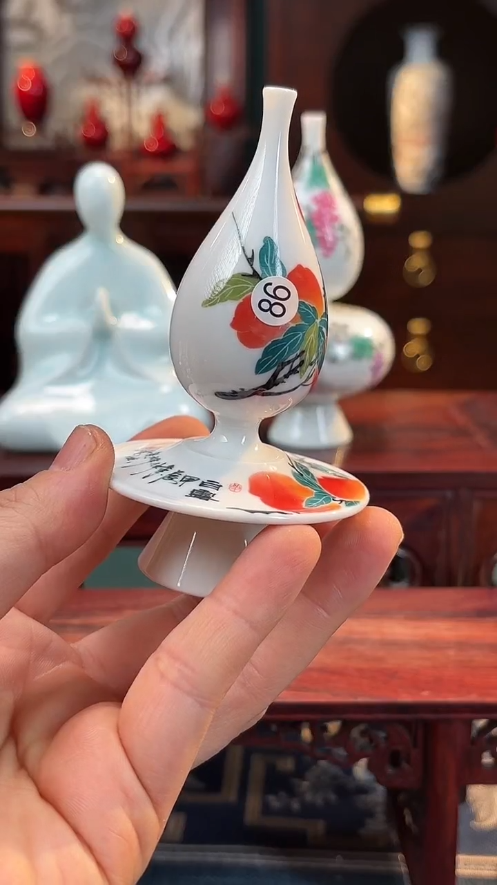 【闪购商品】摆件釉下五彩纯手工手绘原创瓷器