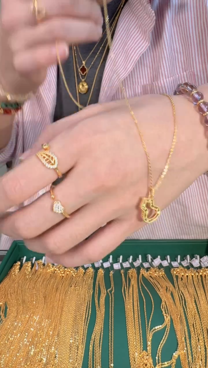 福利50cm固定闪o链1.18g 镂空葫芦吊坠0.4g（多样性发货）