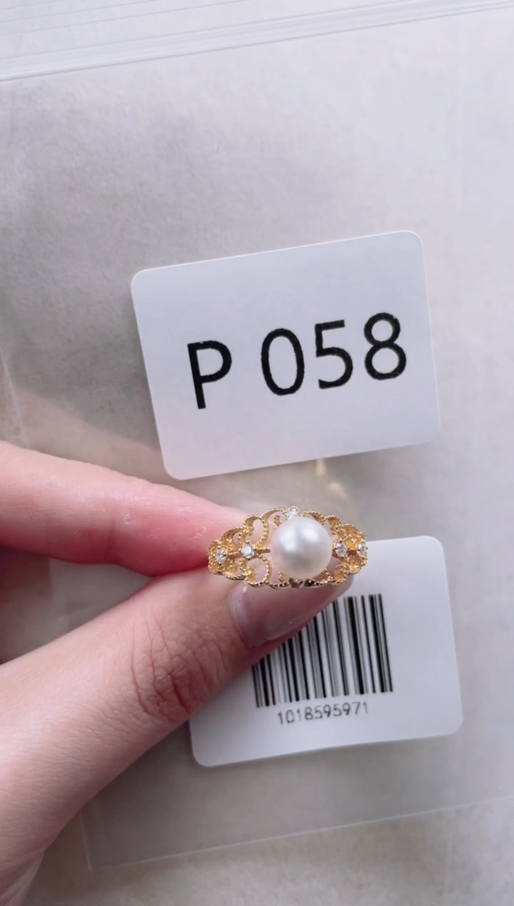 【闪购商品】海水珍珠戒指银S925镶嵌P058