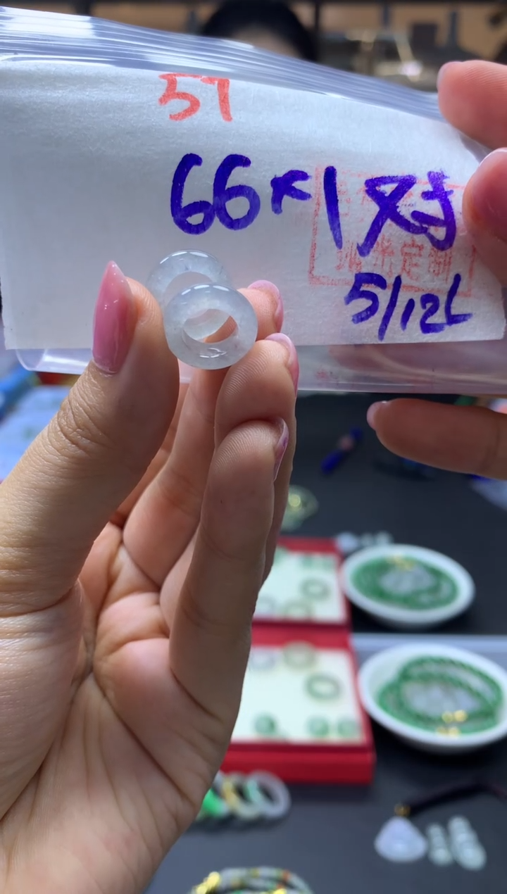 未镶嵌定制翡翠甜甜圈#66元-毛货需精细抛光