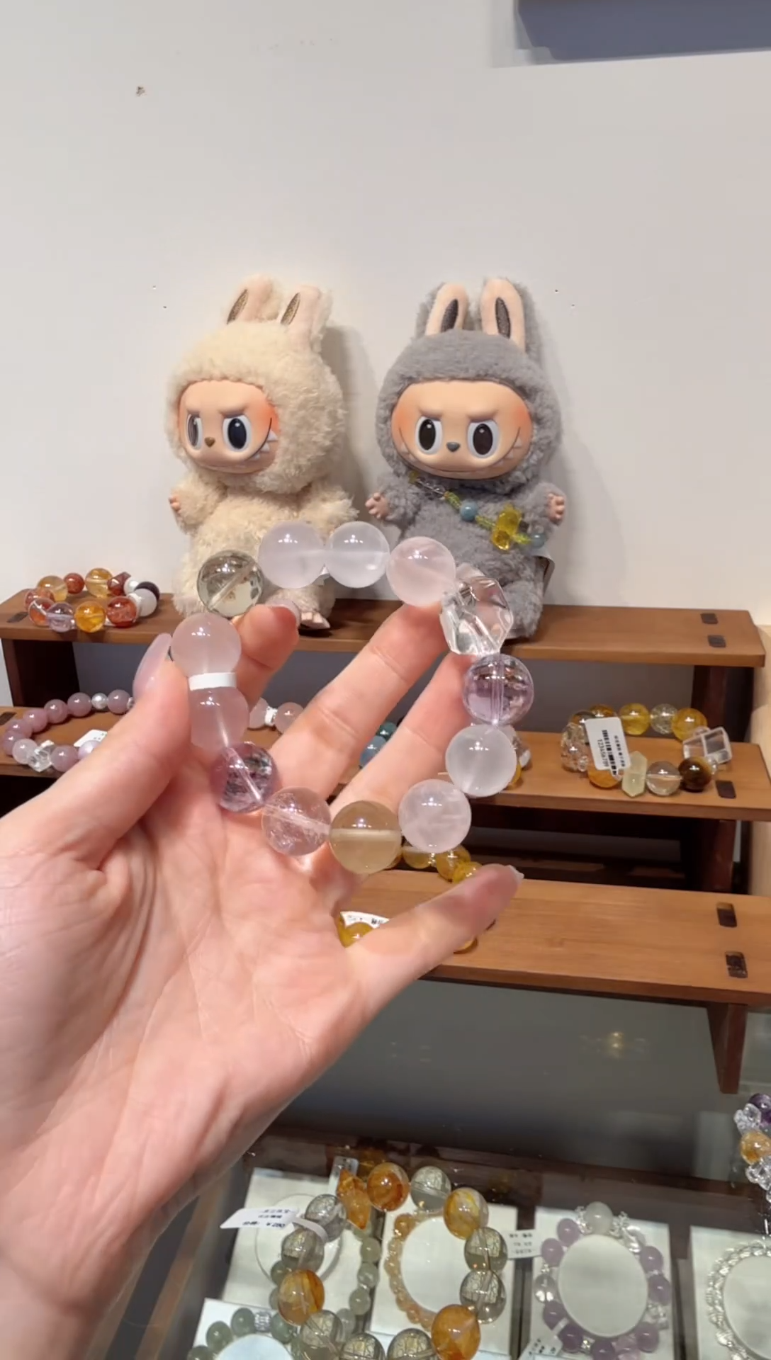 水晶手串未镶嵌拍4单发一串 多样性发货