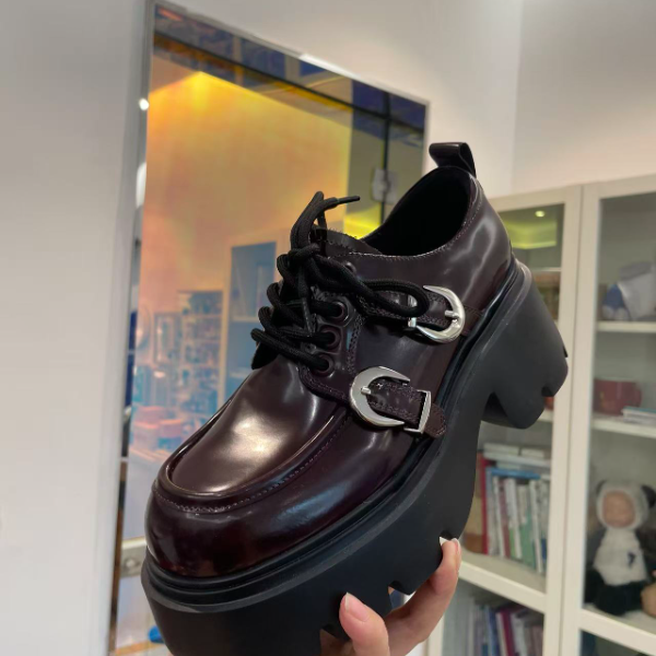 chalan新款舒适百搭时尚厚底小皮鞋B1242Q018