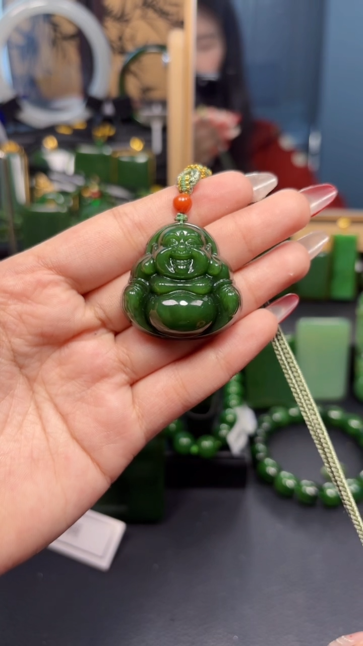 【闪购商品】和田玉（碧玉）吊坠(赠链)未镶嵌1