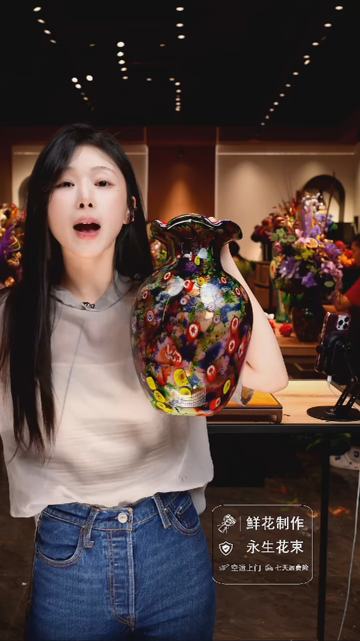 琉璃手工艺品手工花器花束空运包邮送货上门-以图片为准    