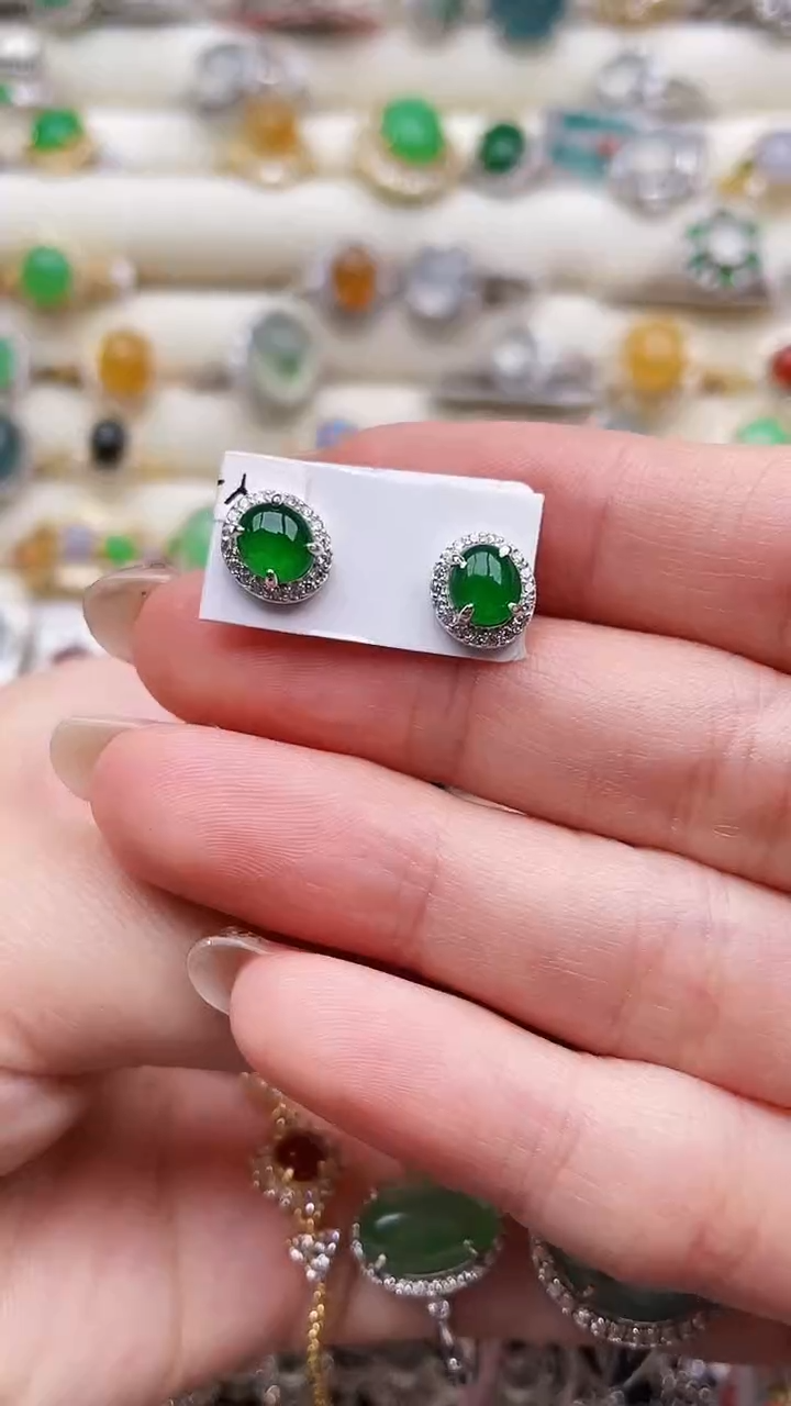 银S925镶嵌戒指翡翠152