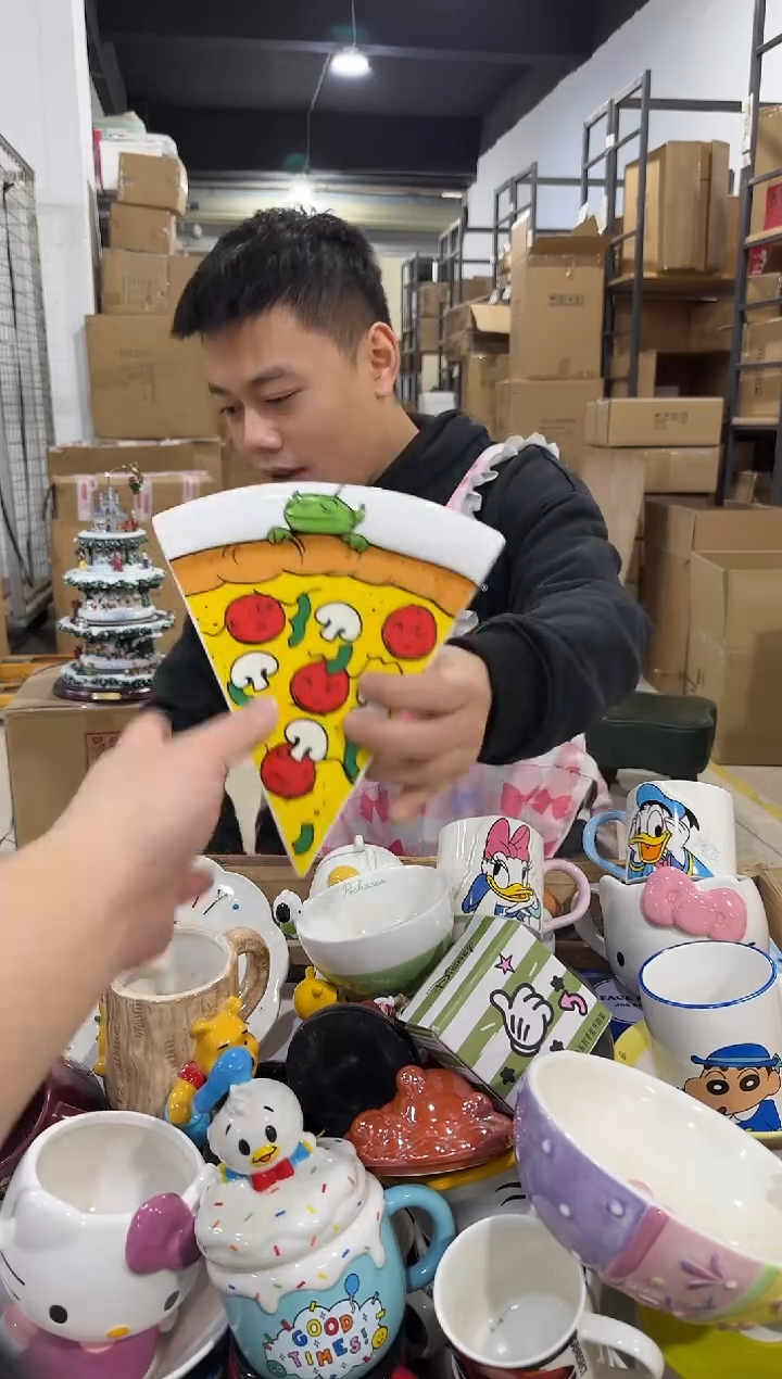 瓷片三眼仔披萨盘