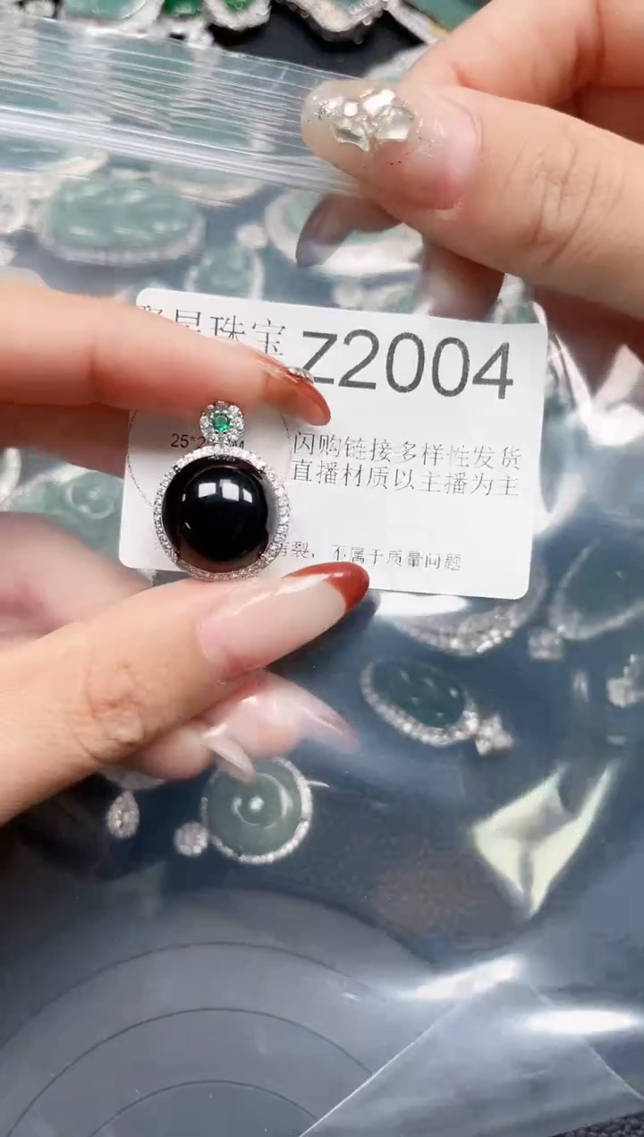 【闪购商品】翡翠颈饰未镶嵌赠皮绳2004