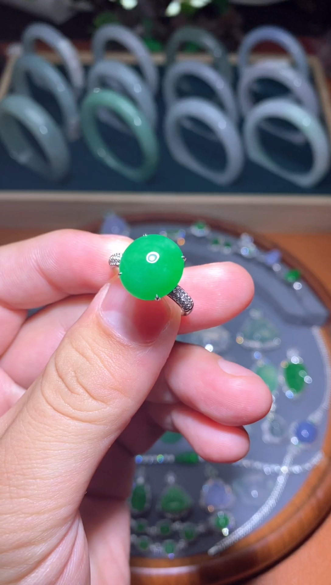 【闪购商品】翡翠戒指18K金镶嵌06/戒指