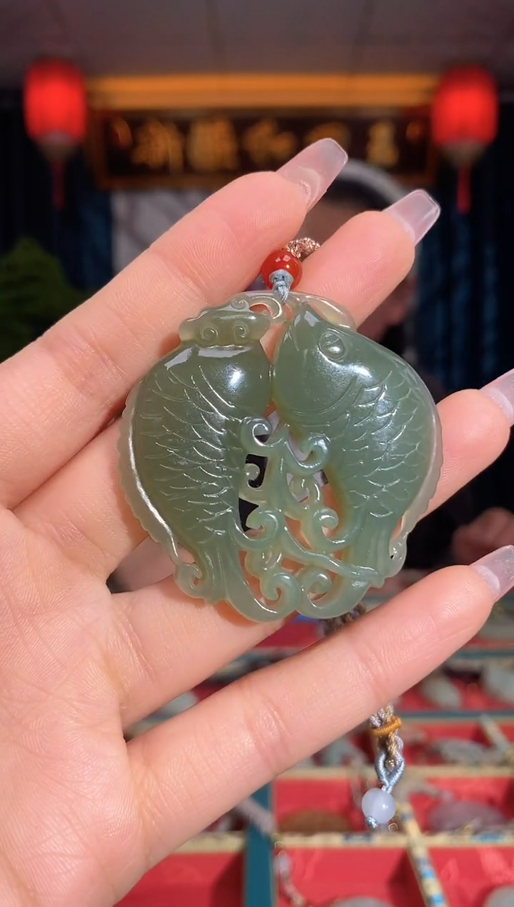 【闪购商品】和田玉颈饰未镶嵌鱼