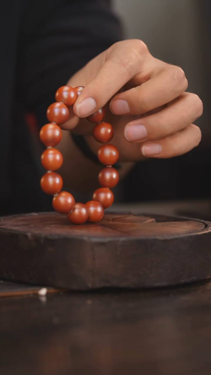 【闪购商品】杯175柴房陶瓷柴烧 金红手串