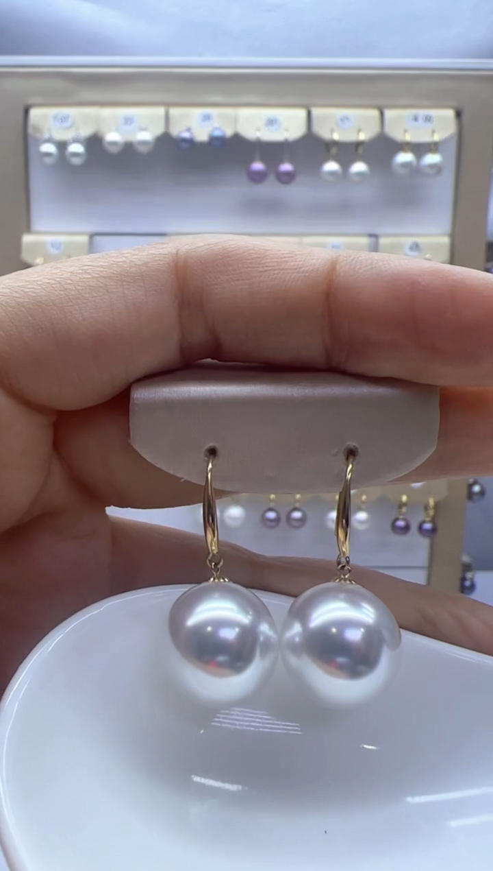 【闪购商品】淡水珍珠耳饰18K金镶嵌203