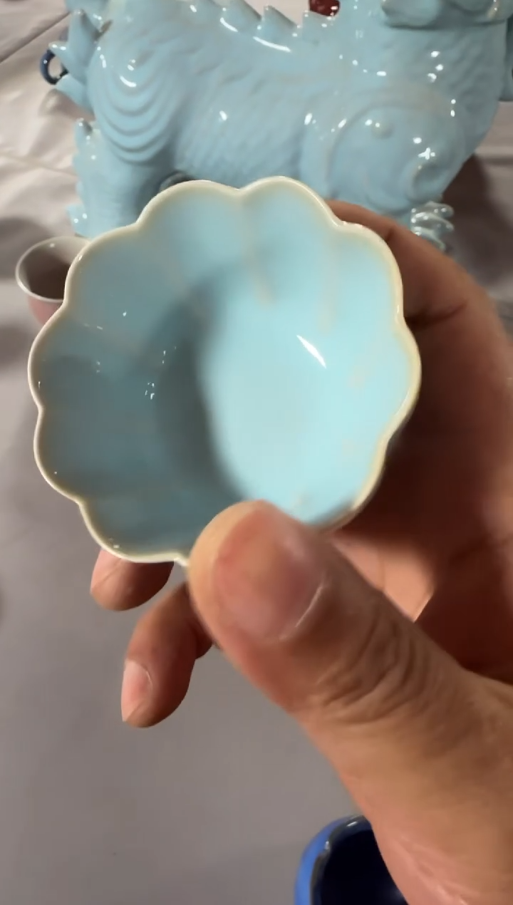 汝瓷平顶山汝瓷产品  花口杯