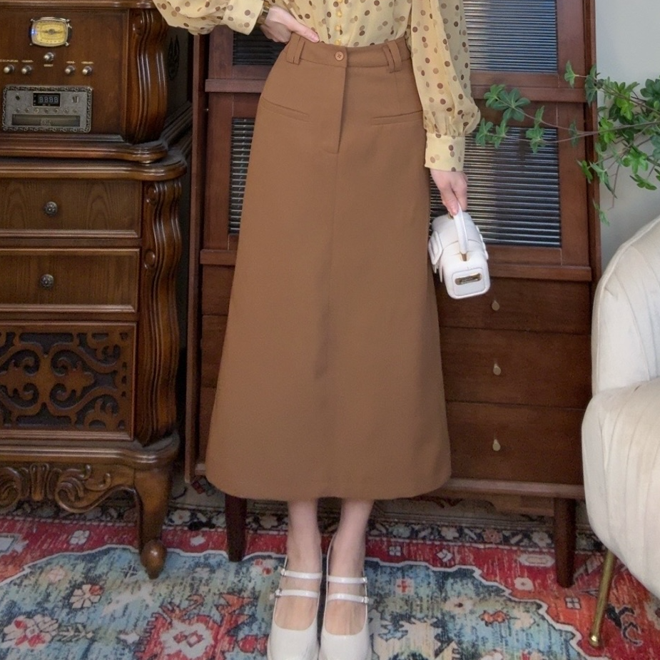 清【一生罗曼】复古百搭修身气质半身裙B532
