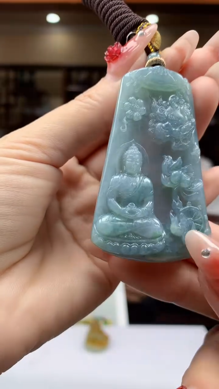 【闪购商品】定制翡翠未镶嵌1002ry-毛货挂件45