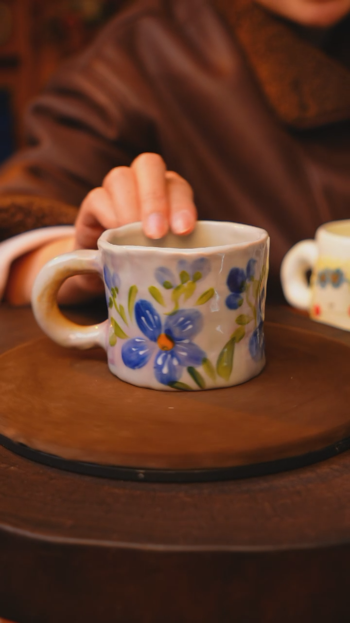 【闪购商品】瓷片景德镇手绘瓷器高温釉下彩---