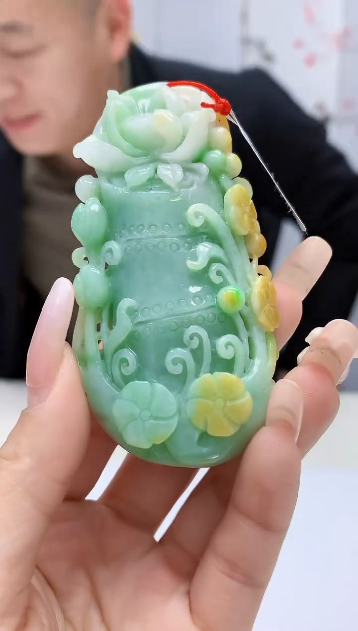 【闪购商品】定制翡翠未镶嵌4812lr-毛货挂件228