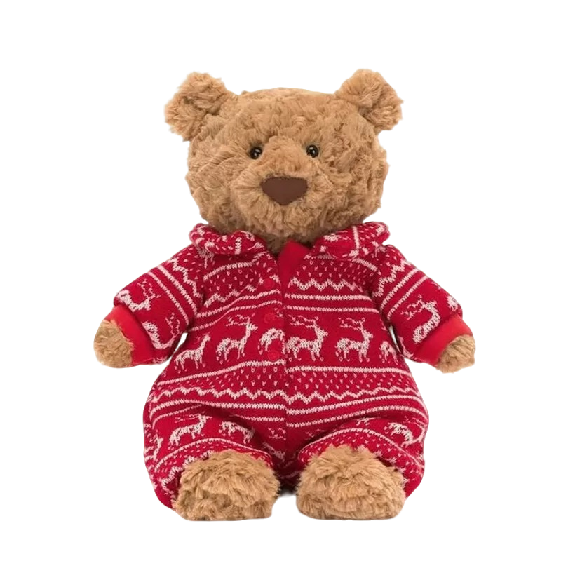 HUAWJ 英国毛绒玩具 Jellyc*t圣诞节新品巴塞罗熊睡衣  WJ2511251