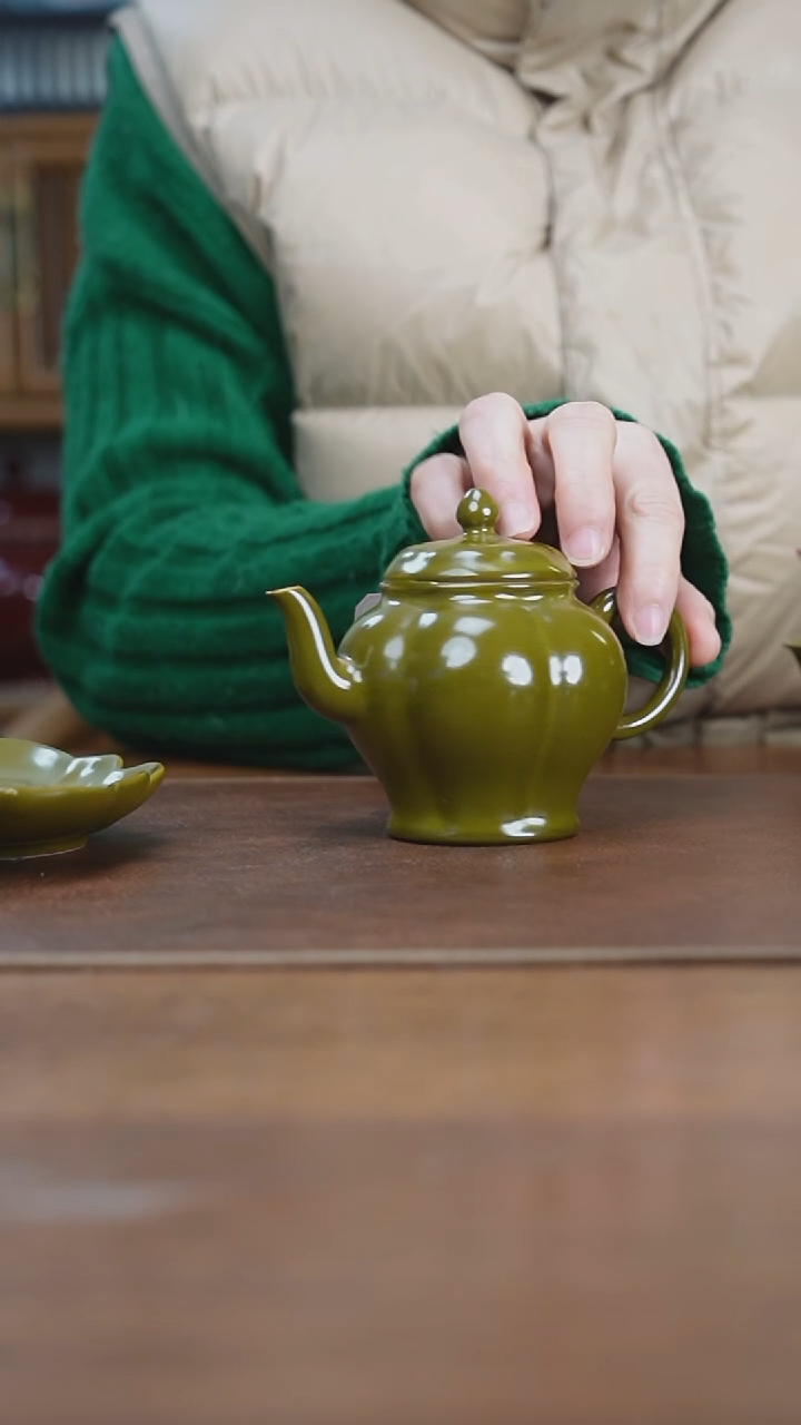 【闪购商品】杯景德镇茶叶末宫灯壶