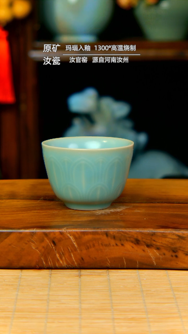 【闪购商品】仿古全手工雕刻莲瓣杯