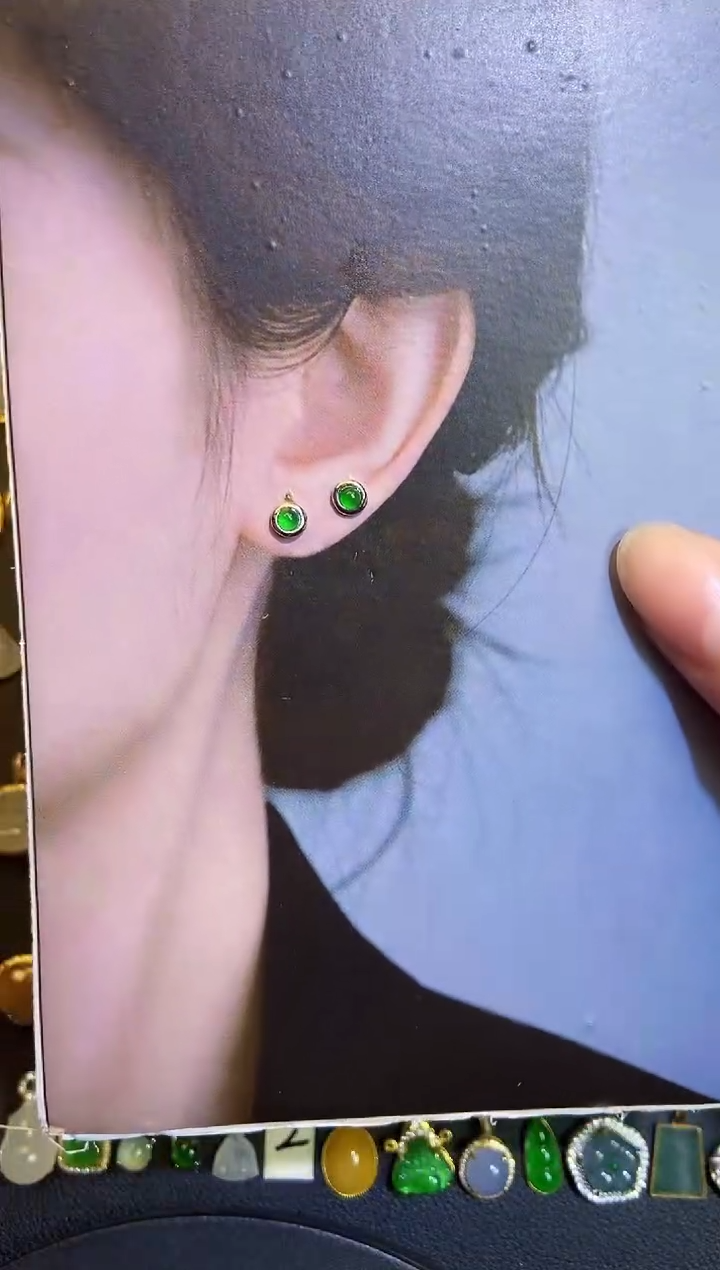吊坠(不含链)银S925镶嵌翡翠1