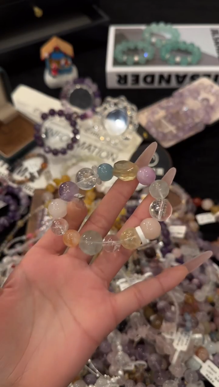 未镶嵌手链水晶彩虹多宝x1615
