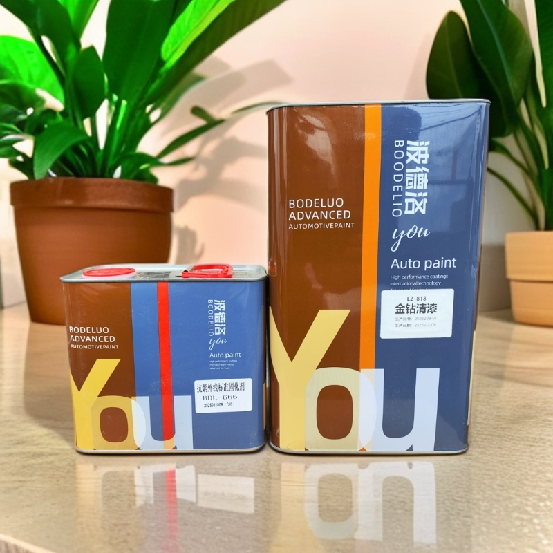  汽车清漆固化剂套装波德洛lz818透明高亮光高硬油漆亮油清油