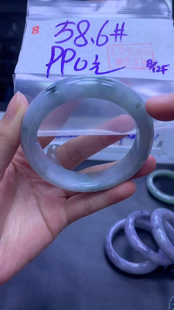 未镶嵌定制翡翠8手镯58.6+990元+拍一发一