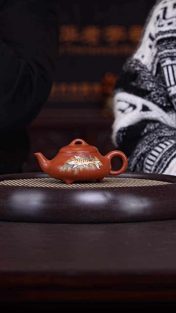 【闪购商品】紫砂茶壶十竹斋27-12 降坡泥石瓢150c