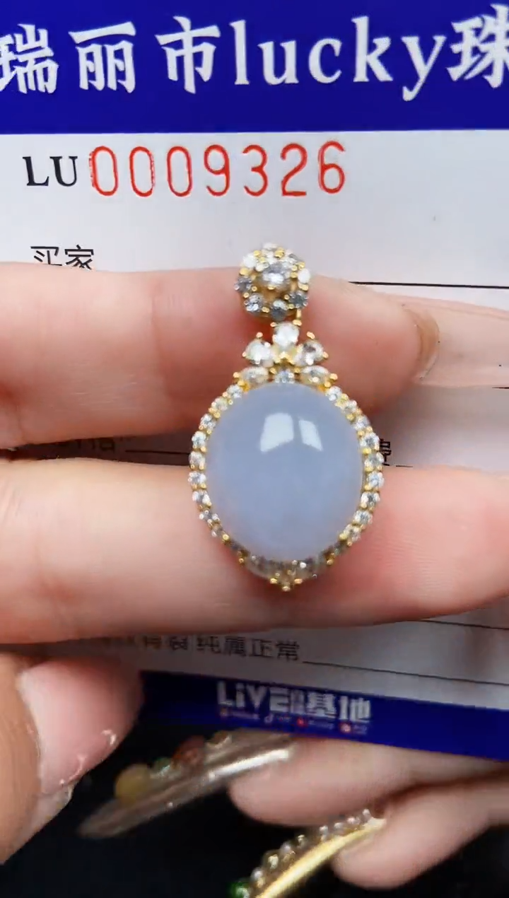 【闪购商品】翡翠颈饰银S925镶嵌9326