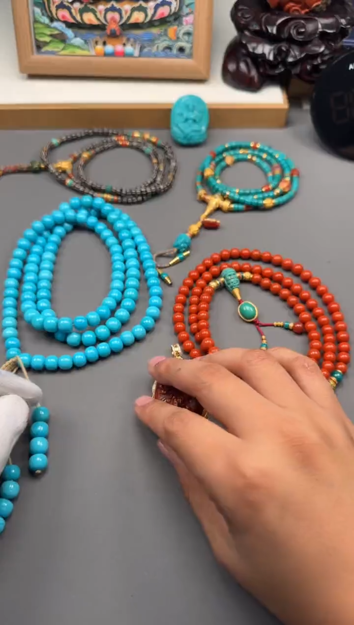 【闪购商品】绿松石手串手串18K金镶嵌手串手串