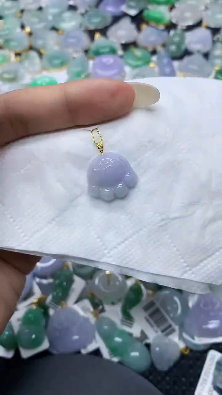 颈饰18K金镶嵌翡翠11111111111