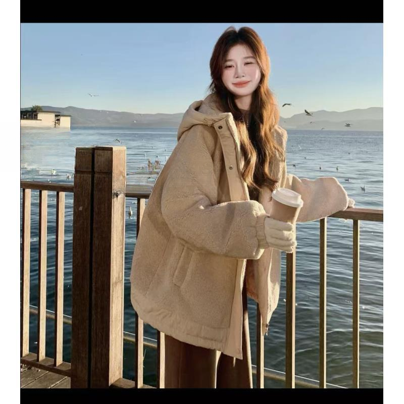 小雅姐姐 冬季时尚潮流加厚百搭休闲连帽外套KG28